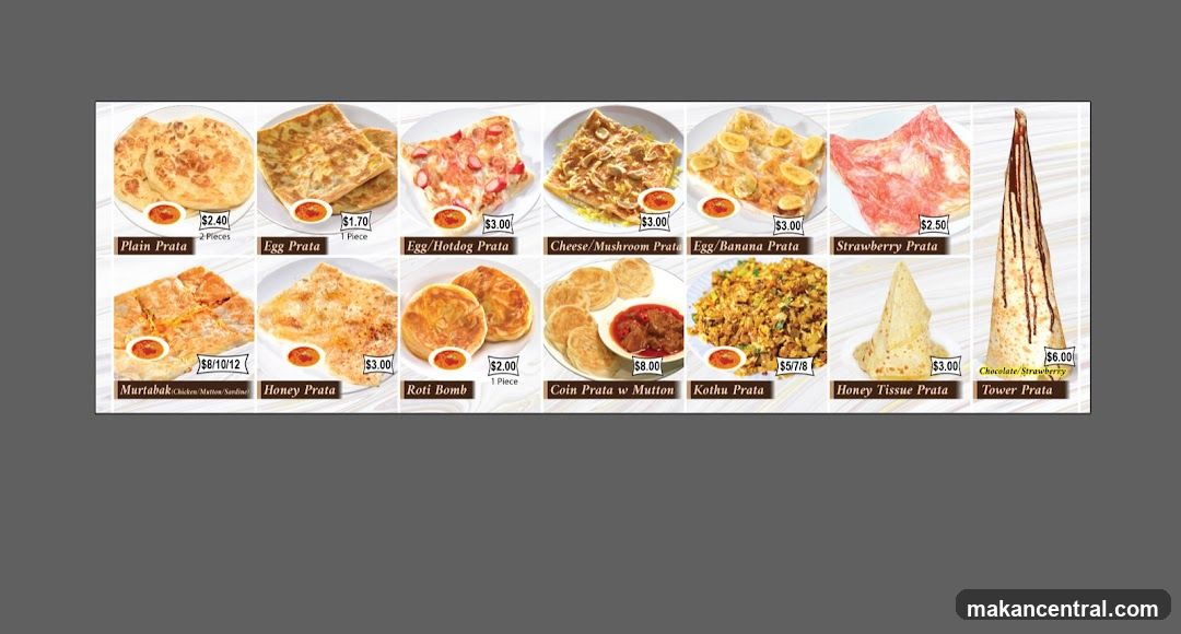 Prata Menu