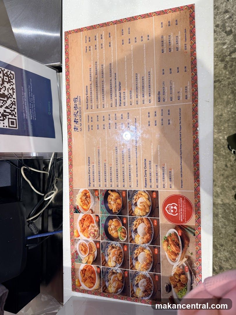 NA NA HOMEMADE CURRY Menu
