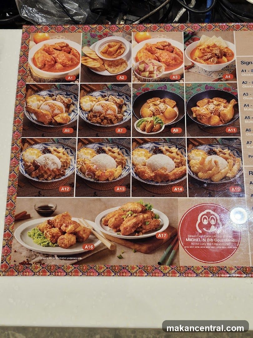 Menu with Food Pictures