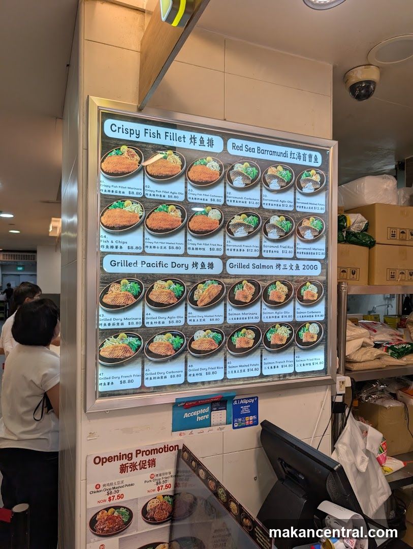 Crispy Fish Fillet, Red Sea Barramundi, Grilled Pacific Dory, Grilled Salmon