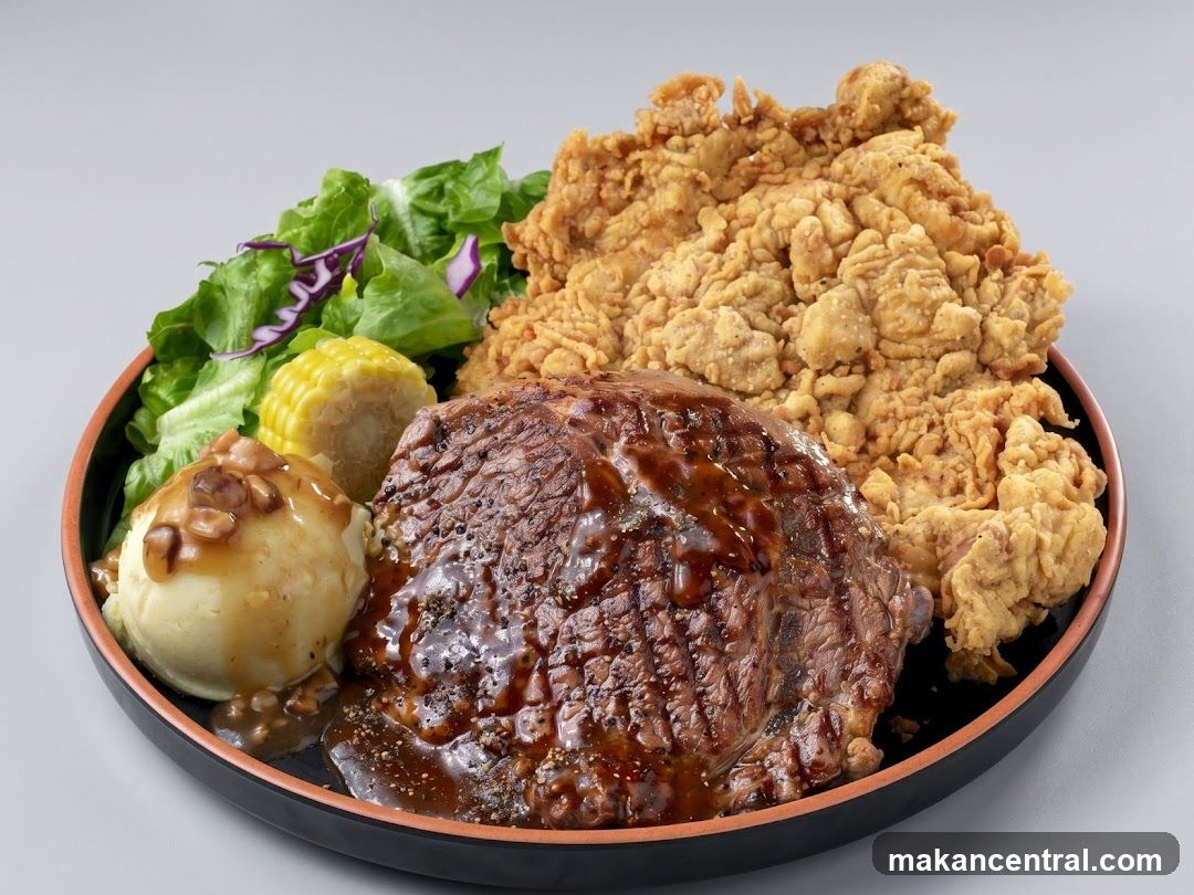 Steak and Fried Chicken Platter