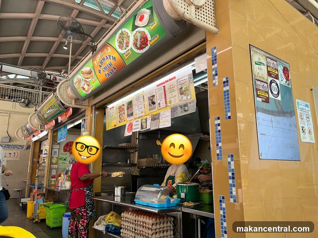 Food Stall with Menu and Staff