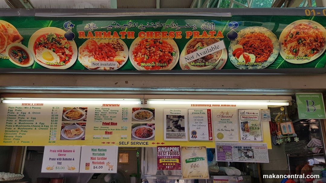 Rahmath Cheese Prata Menu and Awards