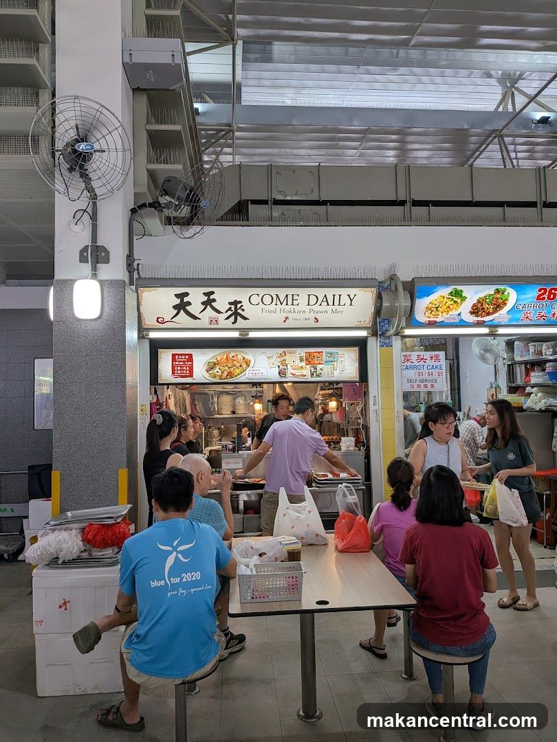 Food Stall with Customers