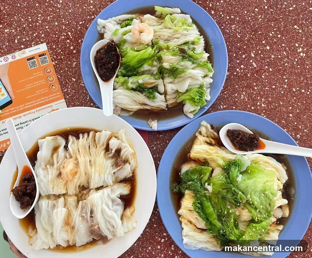 Three plates of food