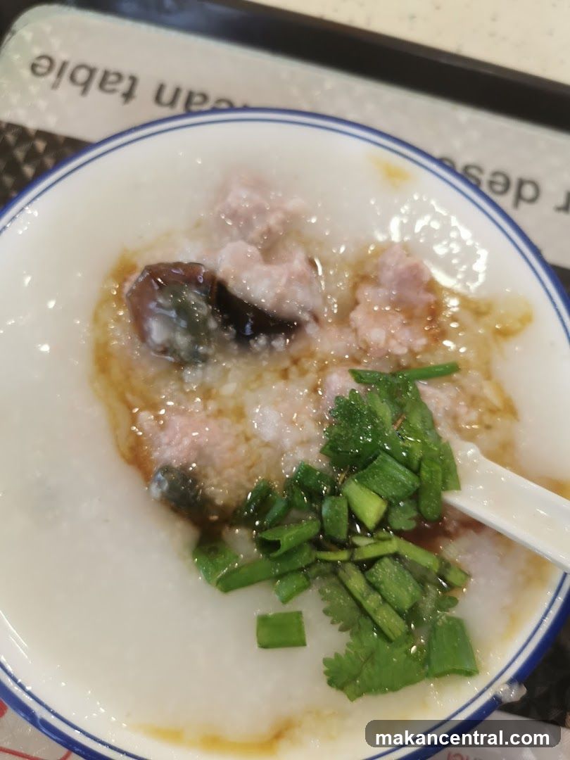 Congee with Pork and Century Egg