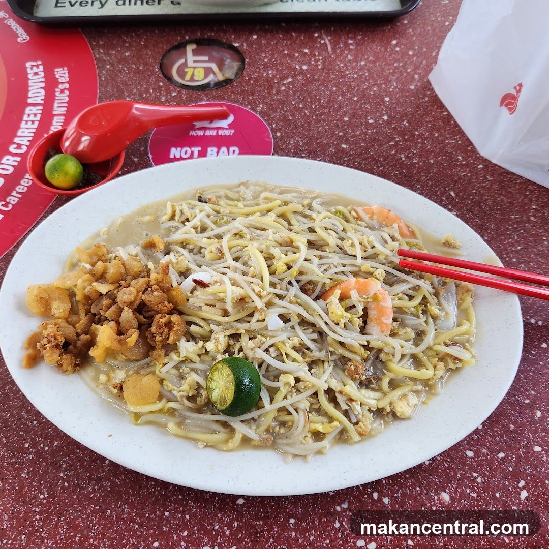 Noodles with Shrimp and Crispy Bits