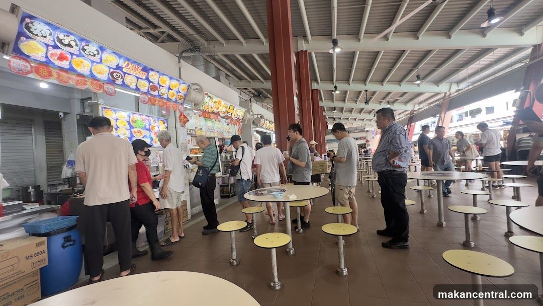 Food court with patrons