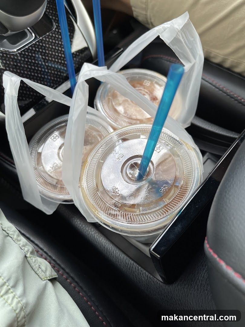 Iced Coffee Drinks in Car