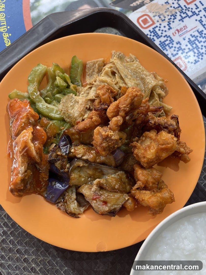 Plate of Food with Side of Congee