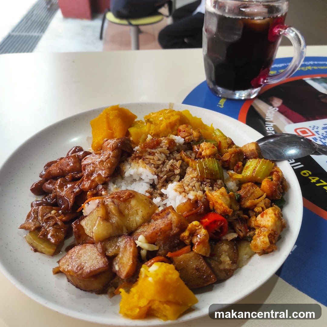 Plate of food with a drink