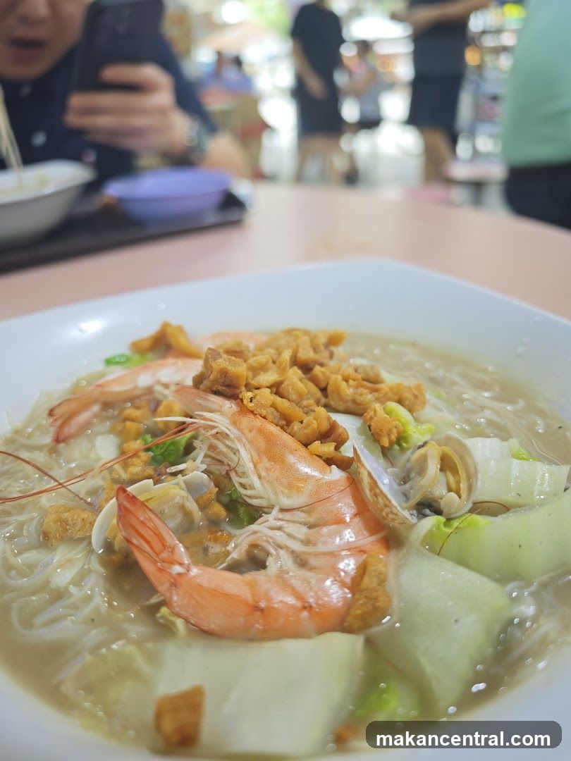 Noodle Soup with Shrimp and Clams