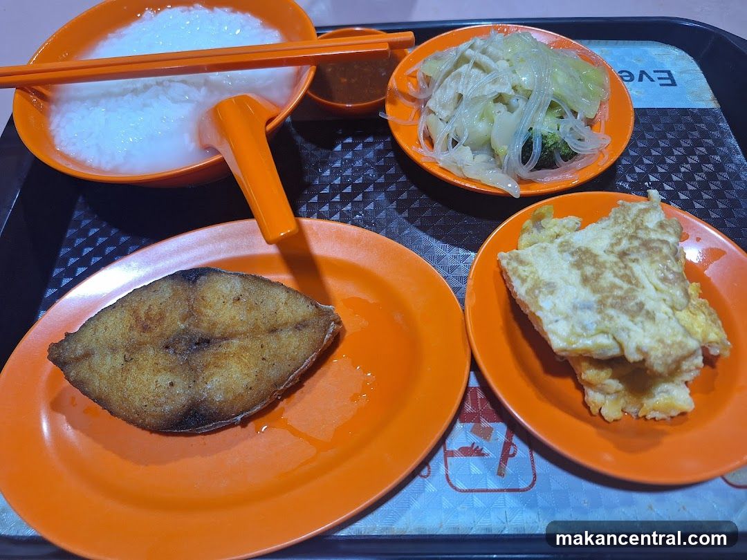Congee with side dishes