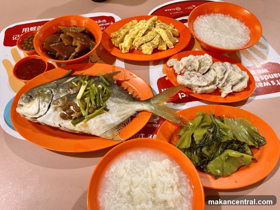 Meal with Steamed Fish