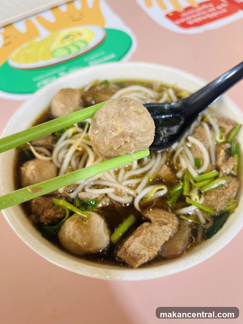 Bowl of Noodles with Meatballs