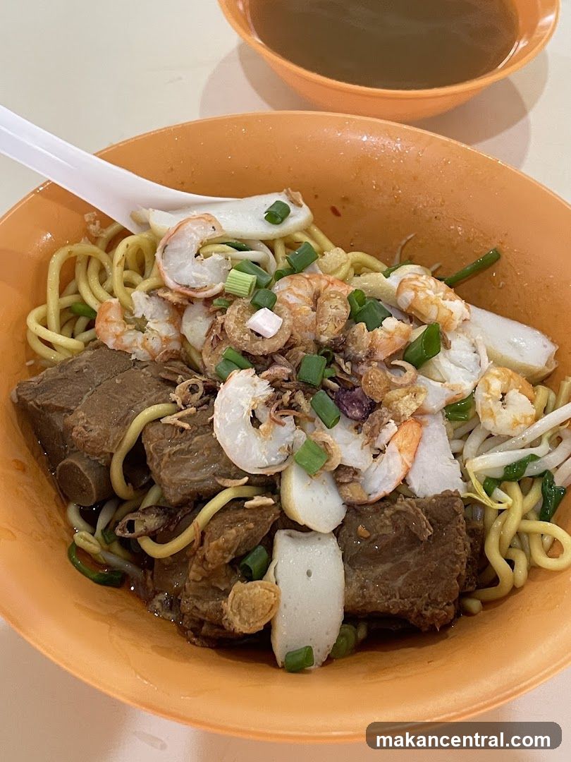 Noodles with Pork Ribs and Shrimp