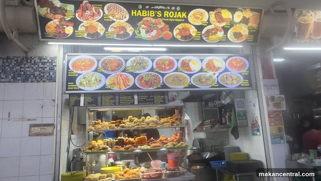 Habib's Rojak Menu and Food Display