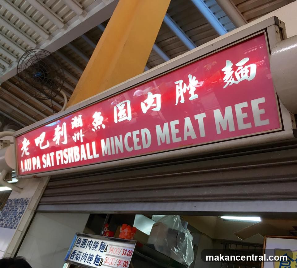 Lau Pa Sat Teochew Fishball Minced Meat Noodle