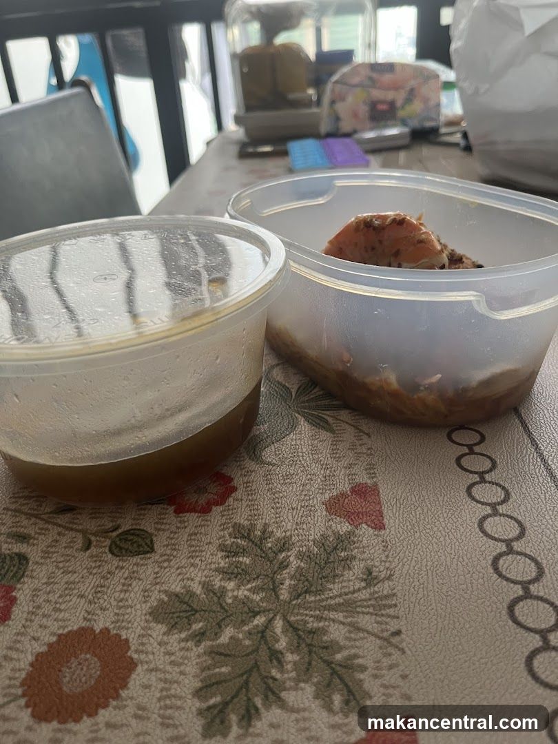 Food containers on a table