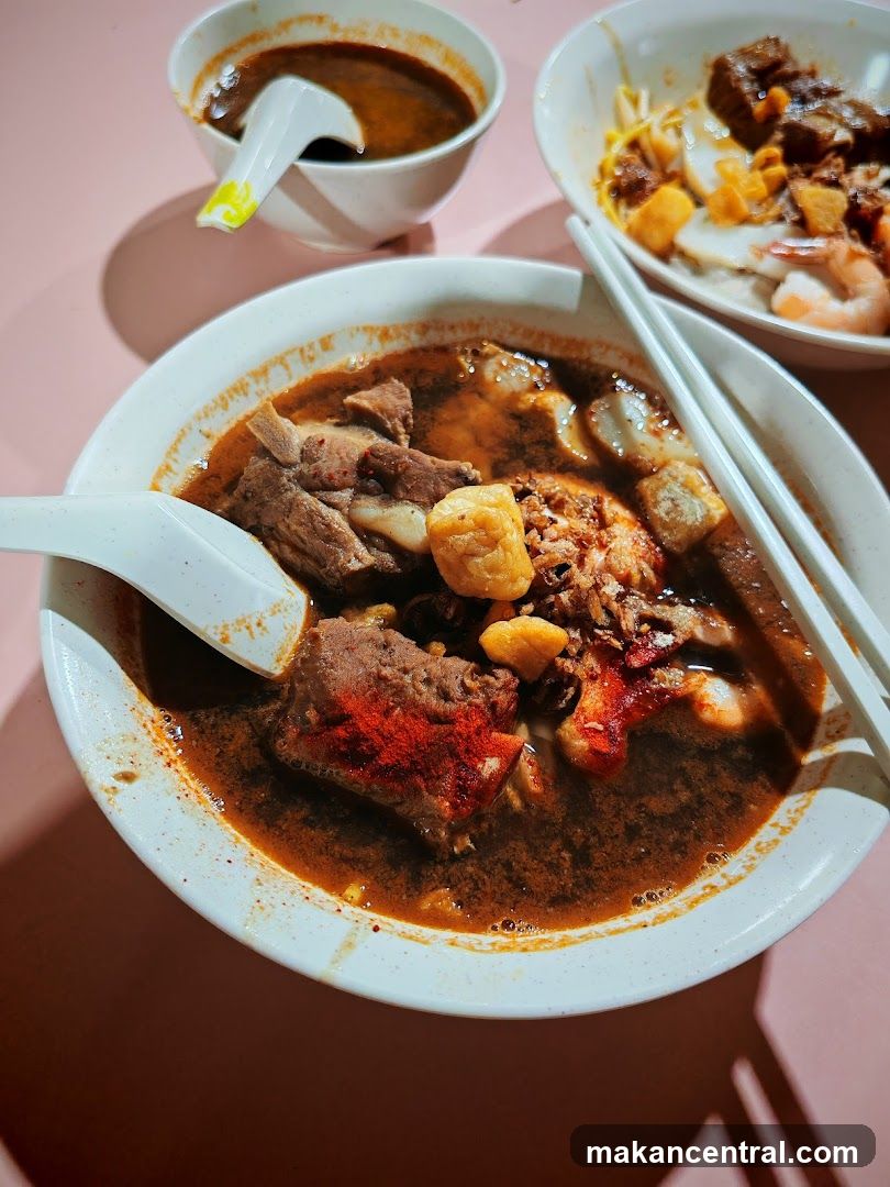 Noodles with Meat and Shrimp
