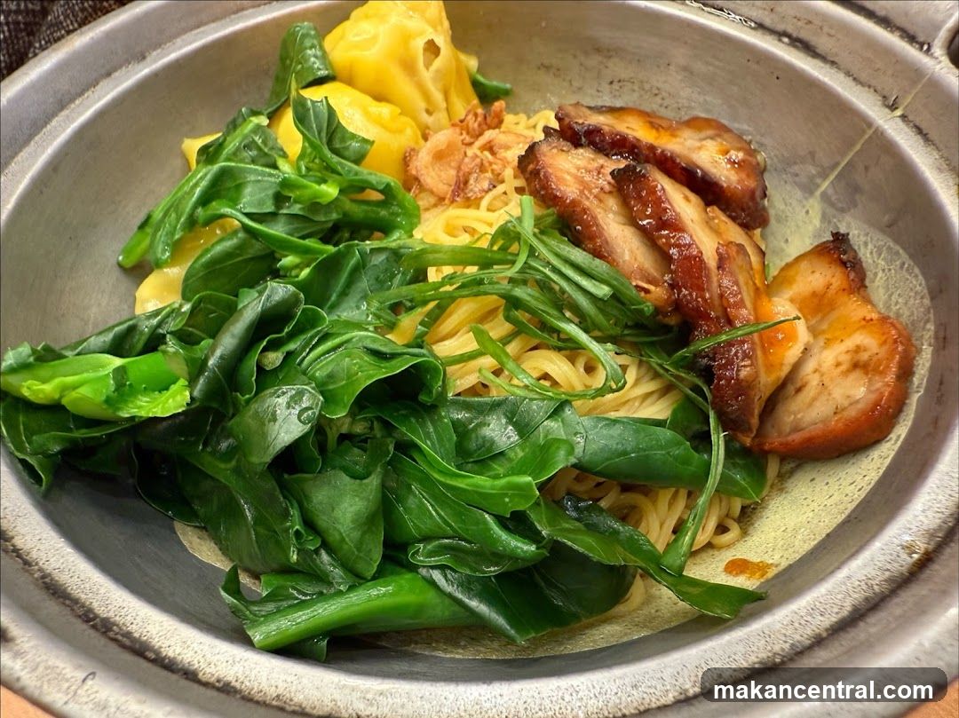 Noodle Dish with Char Siu and Wontons