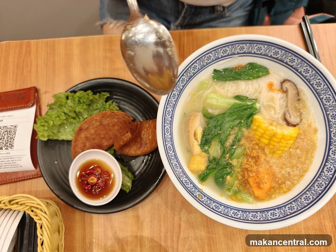 Noodle Soup and Fried Patty