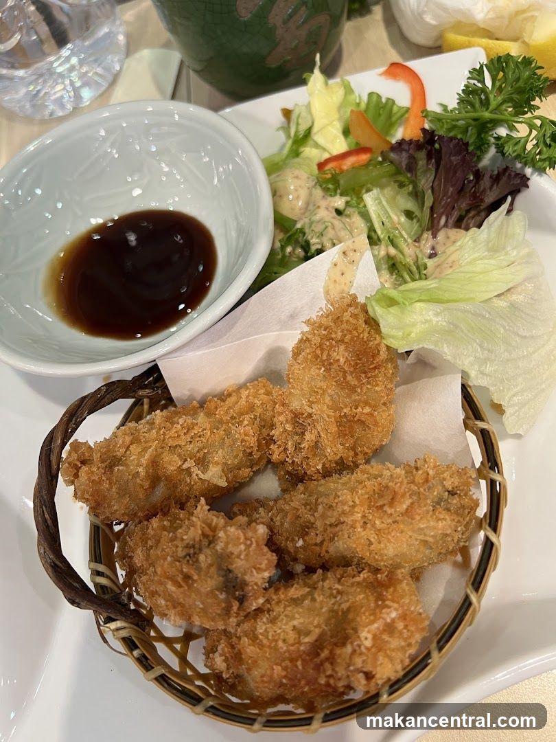 Fried Oysters with Salad