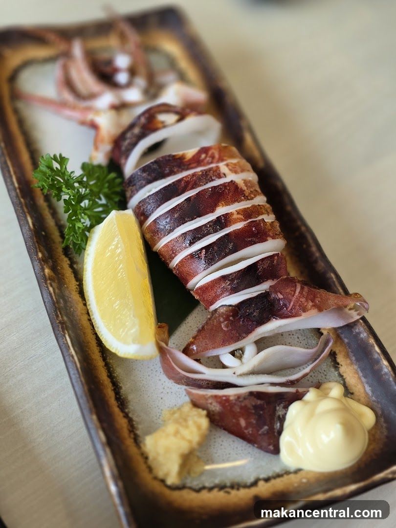 Grilled Squid with Lemon and Wasabi