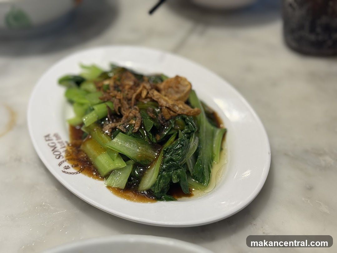 Stir-fried Greens with Fried Shallots