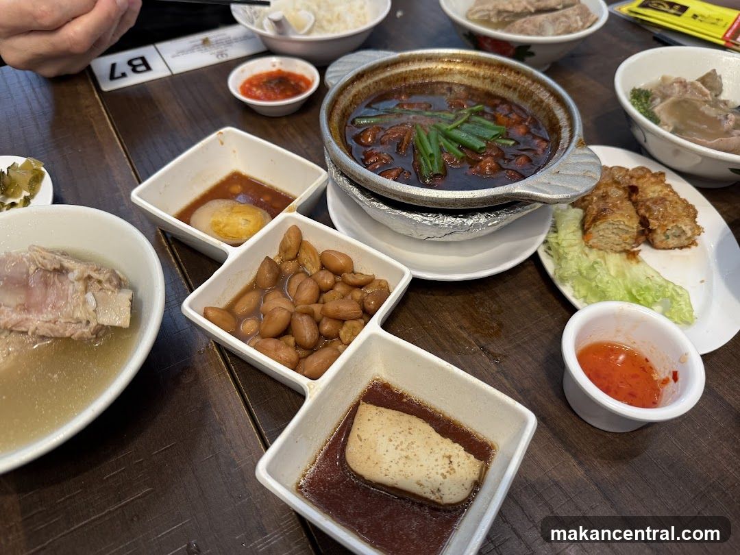 Table with various dishes