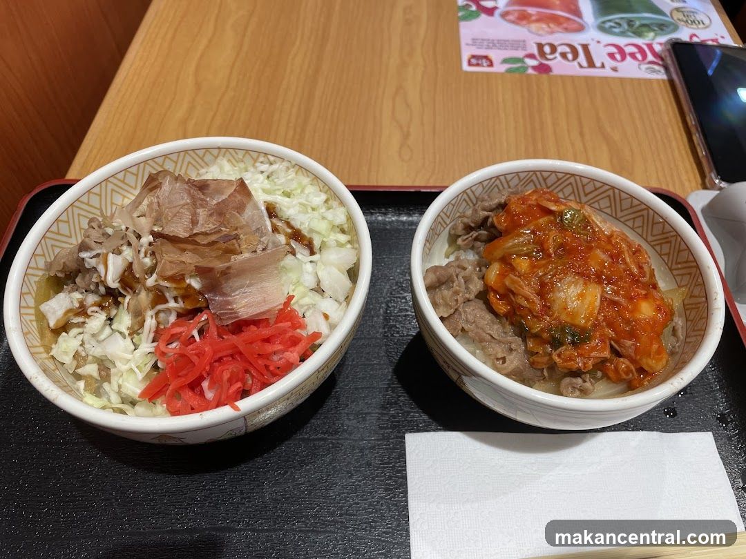 Two Bowls of Rice with Toppings