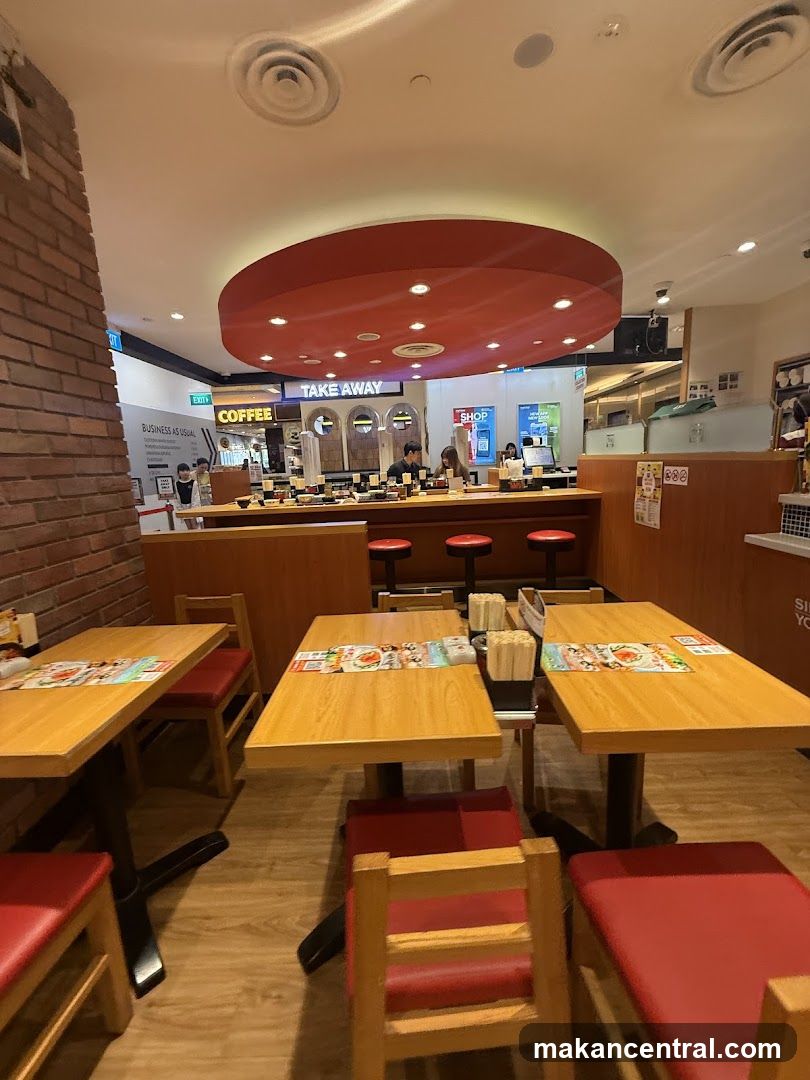 Restaurant Interior with Tables and Counter