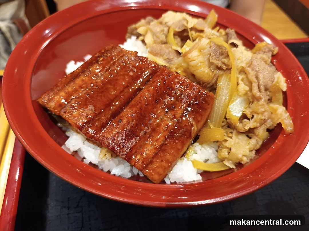 Unagi and Beef Bowl