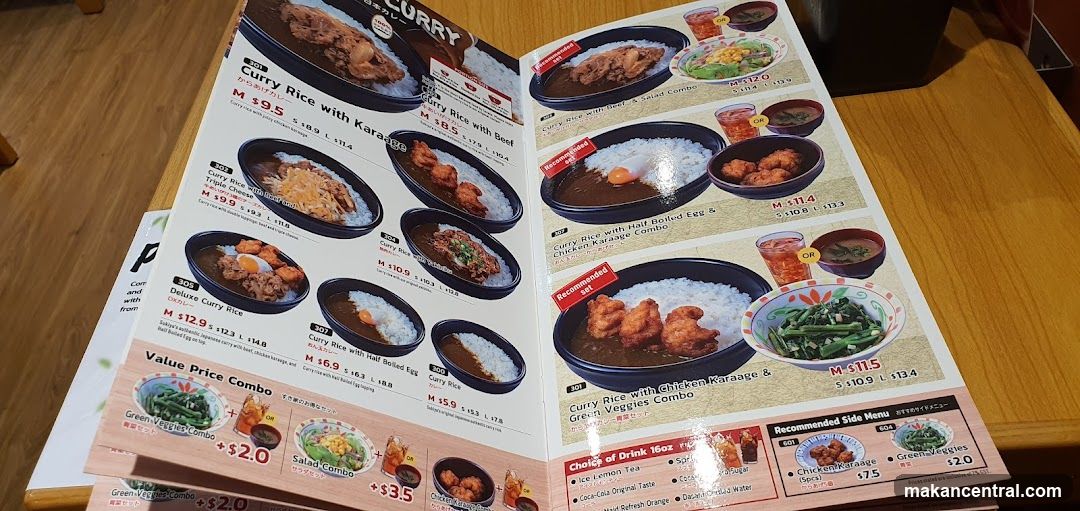 Curry Rice Menu
