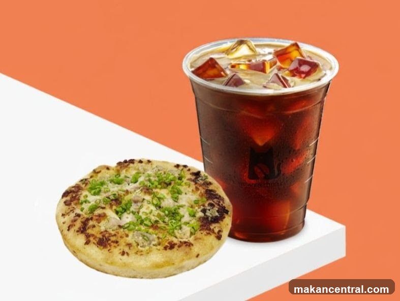 Iced Coffee and Savory Pastry