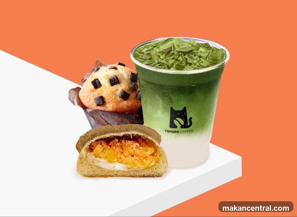 Matcha Drink and Pastries