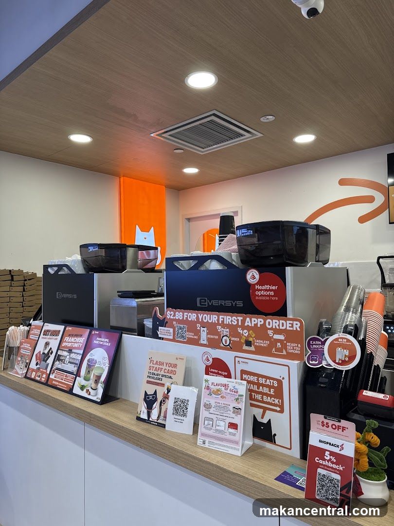 Counter with promotional materials