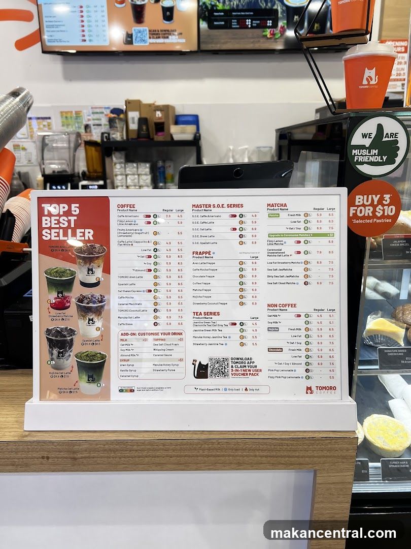 Tomoro Coffee Menu