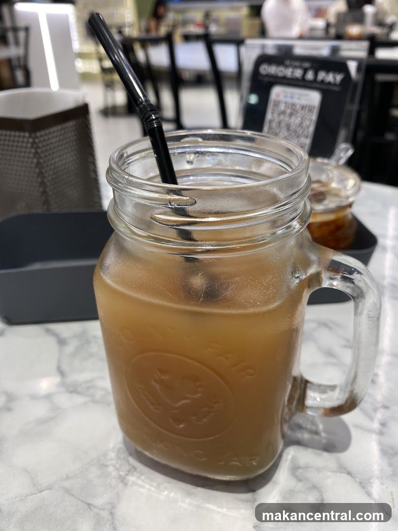 Iced Drink in a Mason Jar