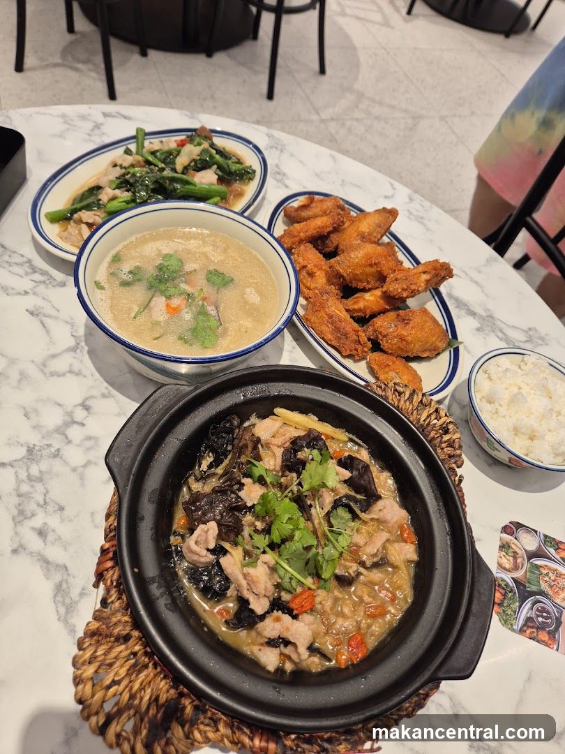 Table with various dishes