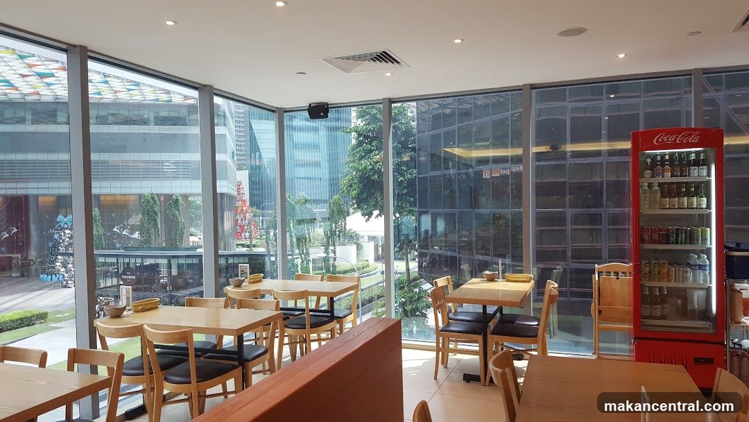 Restaurant Interior with City View