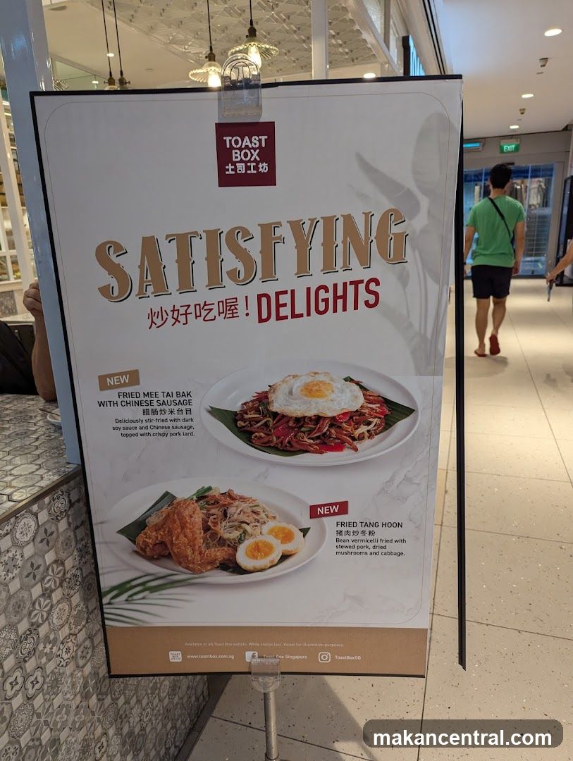 Toast Box Satisfying Delights Menu