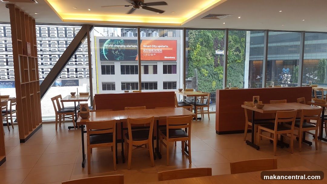 Restaurant Interior with City View