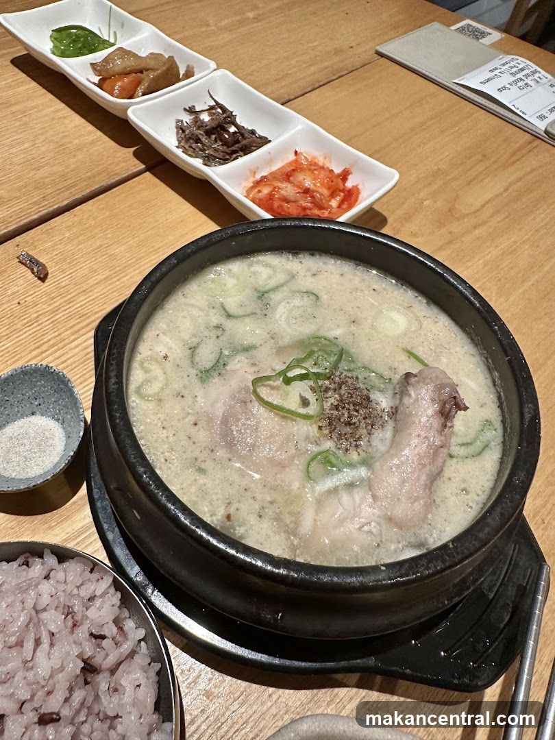 Korean Chicken Soup with Side Dishes