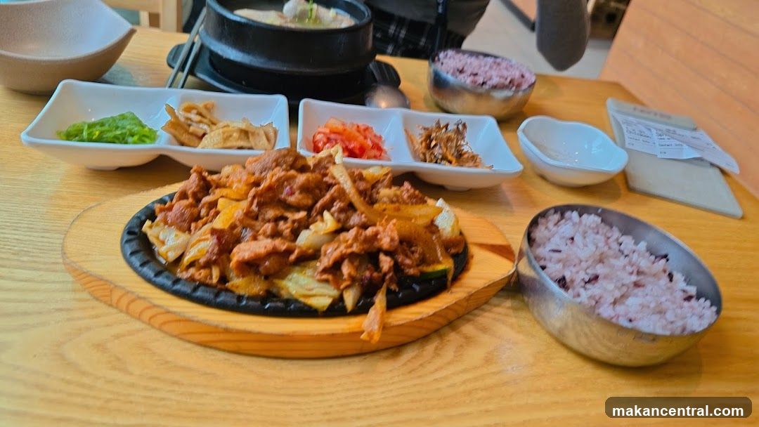 Korean Meal with Bulgogi and Side Dishes