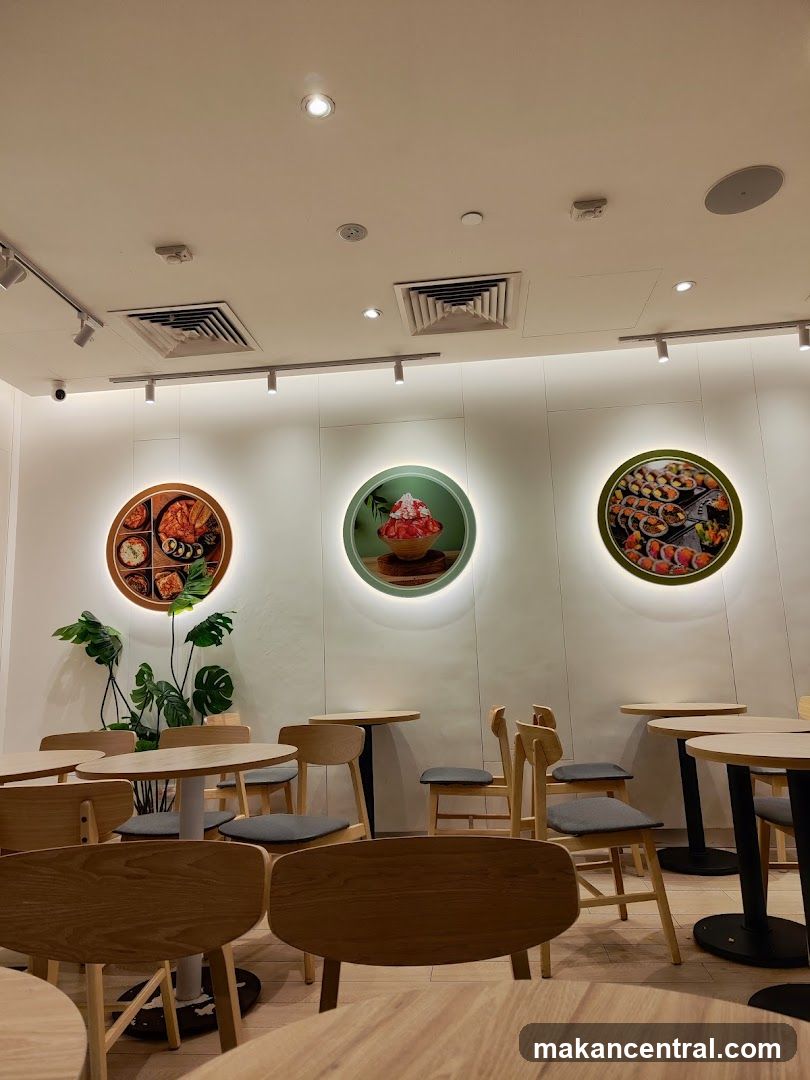 Restaurant Interior with Food Art