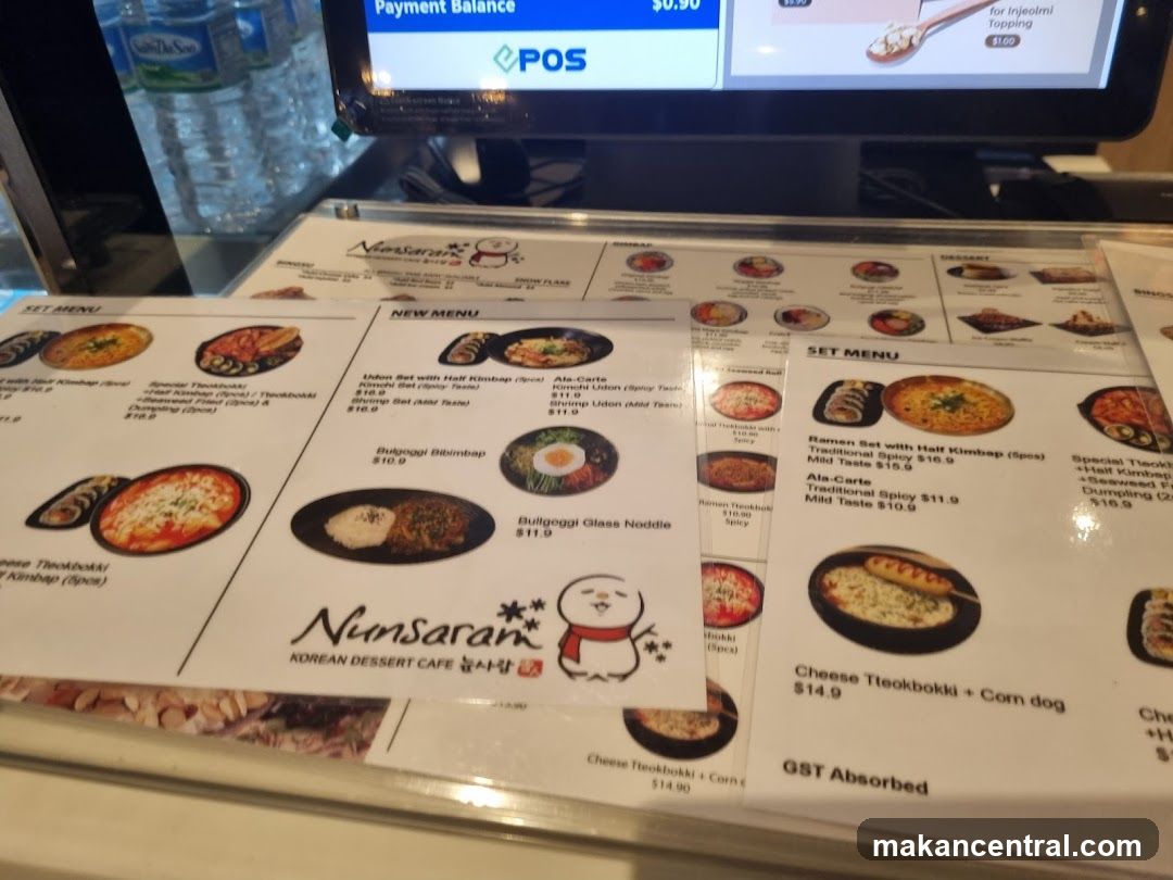 Nunsaran Korean Dessert Cafe Menu