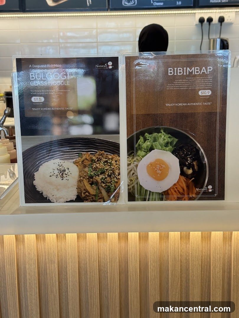 Korean Food Menu