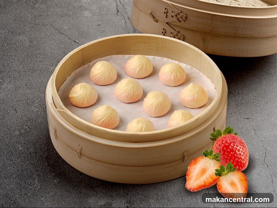 Steamed Buns with Strawberries