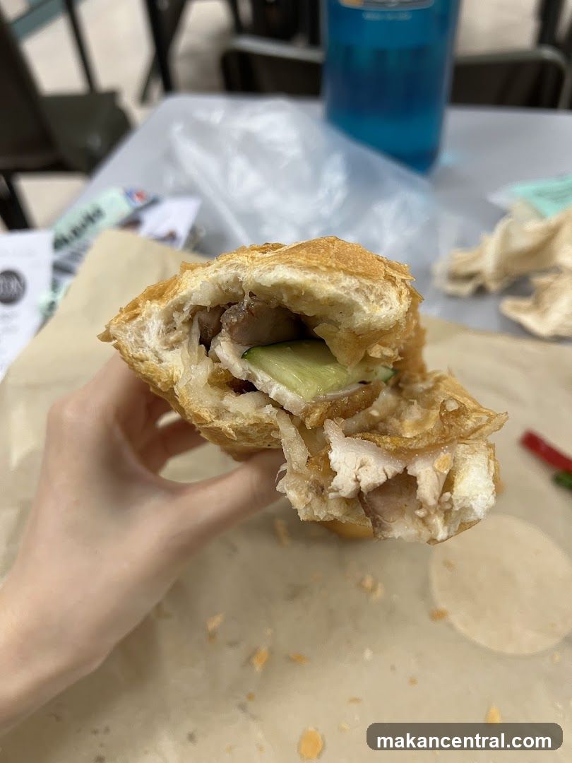 Sandwich with Meat and Cucumber